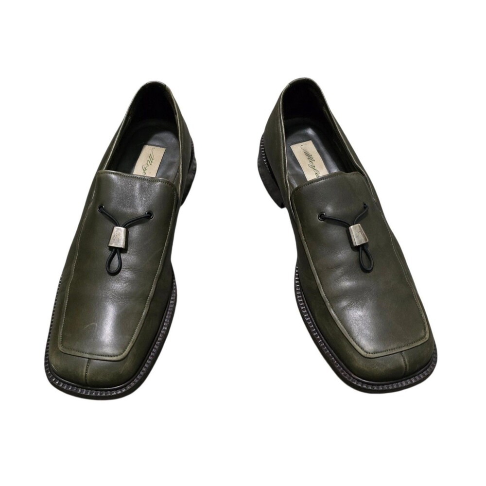 Mezlan Royal Shoes Mens Size 11M Green Leather Slip On Dress Loafer